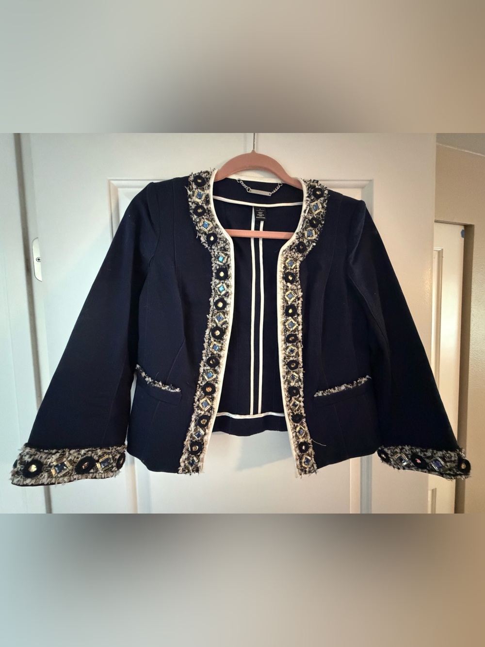 WHBM jewel embellished jacket - size 2
